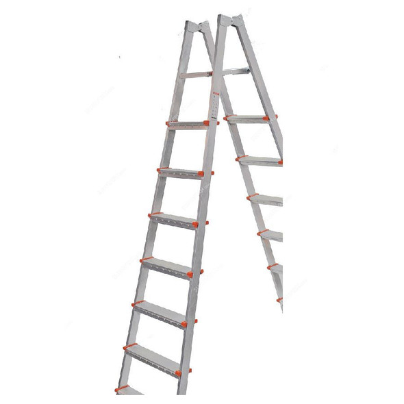 Pro-Tech Straight Ladders, EM-616, Aluminium, 1 Side, 7 Steps, 1.7 Mtrs Max. Height, 150 Kgs Weight Capacity