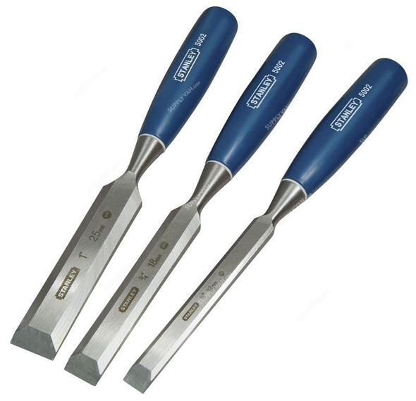 Stanley Bevel Edge Chisel Set, 0-16-128, 3 Pcs/Set