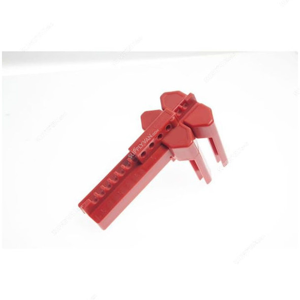 Loto-Lok Ball Valve Lockout, VL-BV-1063, Polypropylene, 10-63MM, Red