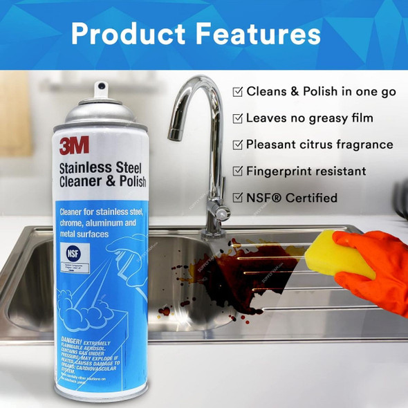 3M Stainless Steel Cleaner and Polish, 600ML