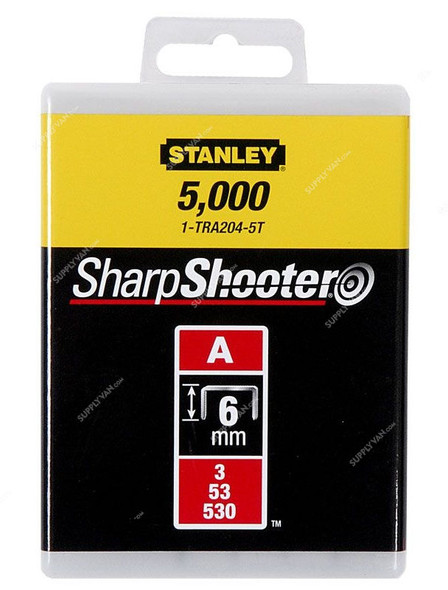 Stanley Type A Light Duty Staple Box, 1-TRA208T, 1000Pcs