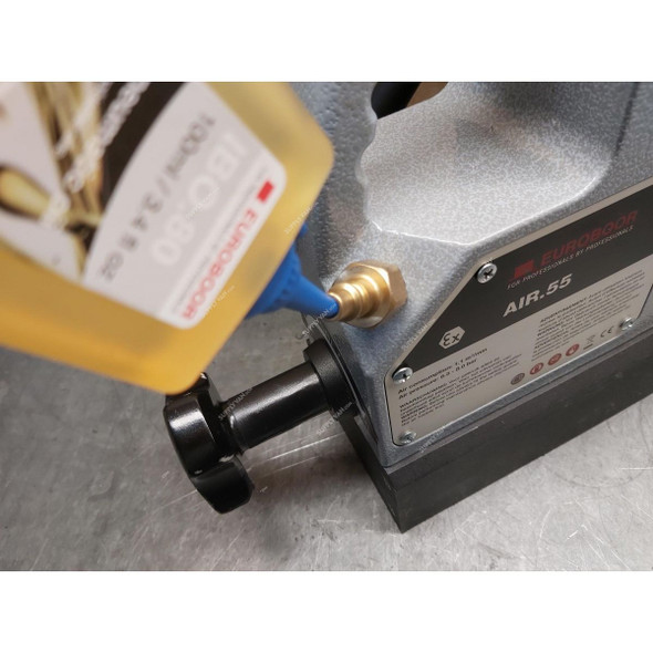 Euroboor Pneumatic Magnetic Drilling Machine, AIR.55, 55MM Cutting Dia