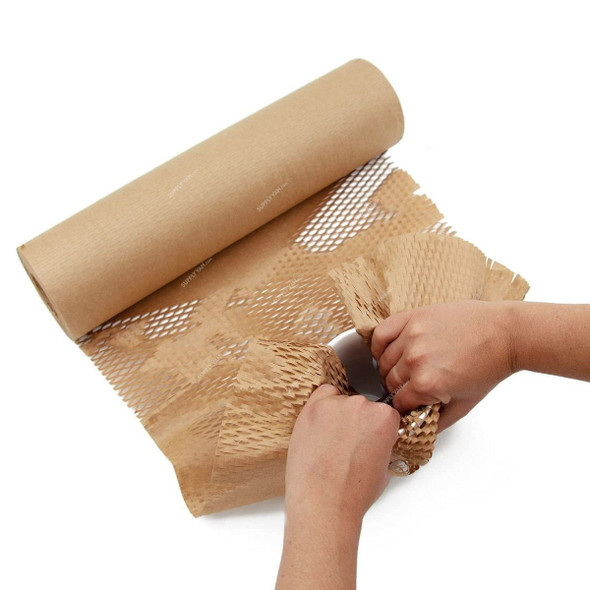 Honeycomb Kraft Paper, 30CM Width x 250 Mtrs Length, Brown Honeycomb Kraft Paper, 30CM Width x 250 Mtrs Length, Brown