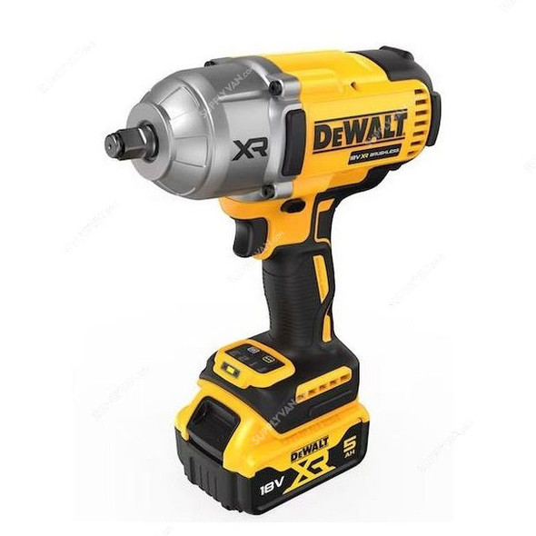Dewalt High Torque Impact Wrench, DCF900P2T-GB, 2x 5Ah Battery, 1x 18V Charger