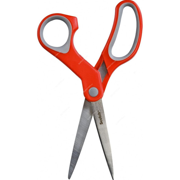 3M Scotch Multi-Purpose Scissor, 1427, 7 Inch, Red/Grey