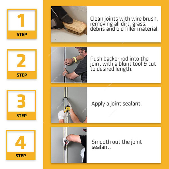 Backer Rod, 25MM Dia x 100 Mtrs Length, Grey