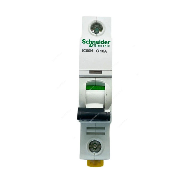 Schneider Electric iC60N Miniature Circuit Breaker, A9F44110, Acti9, 1P, Curve C, 10A