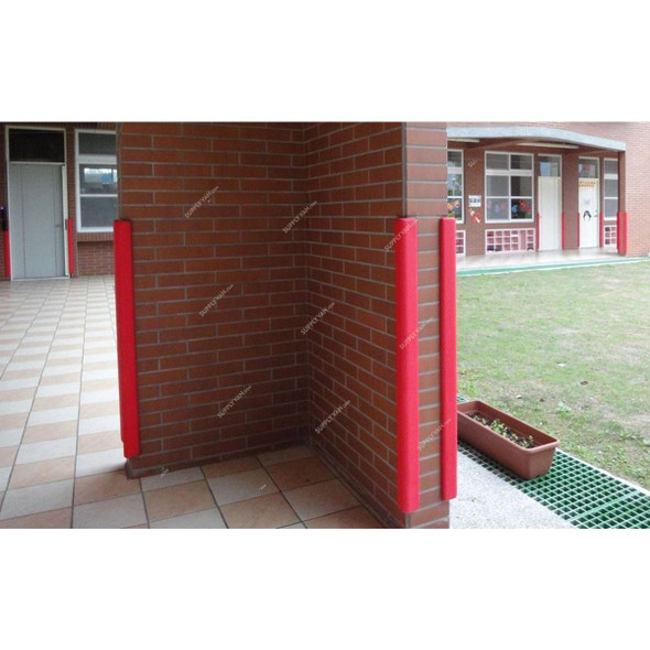 Warrior PU Foam Corner Guard, 50MM x 50MM Wing Size, 1 Mtr Height, Red