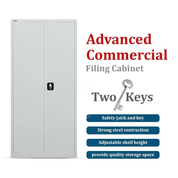 Rigid Swing Double Door Office Cupboard, RGD-21, 1800MM Height x 850MM Width x 400MM Depth