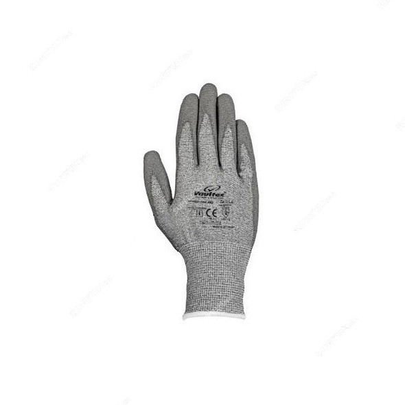 Vaultex Cut Level D PU Coated Safety Gloves, ANZ, Size10, Grey