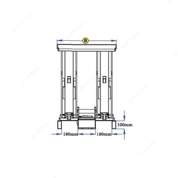 Loha-Ft Slim Scissor Lift Table, 1400 x 800MM Platform Size, 2000 Kg Loading Capacity