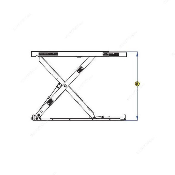 Loha-Ft R Shape Slim Scissor Lift Table, 1300 x 700MM Platform Size, 1000 Kg Loading Capacity