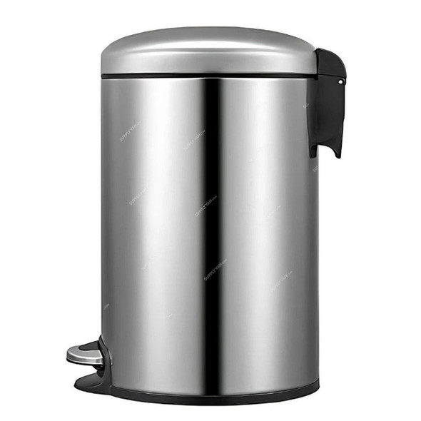 Eko Pedal Trash Bin, SS98-12, Stainless Steel, 12 Ltrs, Silver