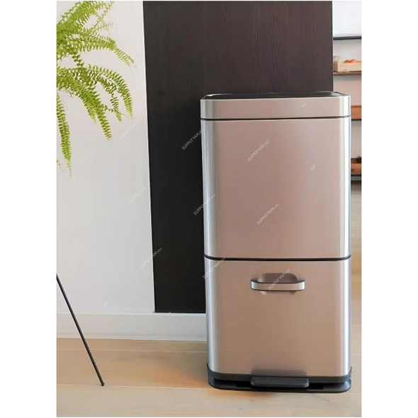 Eko Himalaya Motion Sensor Trash Bin, SS41-60, Stainless Steel, 60 Ltrs, Silver