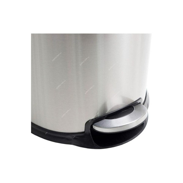 Akc Pedal Trash Bin, SS07-5, Stainless Steel, 5 Ltrs, Silver