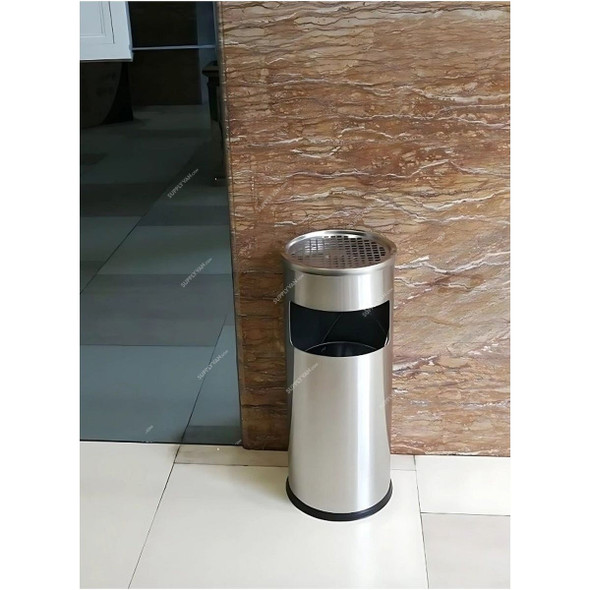 Akc Outdoor Ashtray Trash Bin, SS06, Stainless Steel, 59CM Height x 20.5CM Dia
