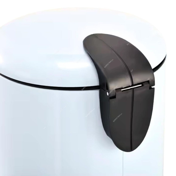 Akc Pedal Trash Bin, SS11W-20, Stainless Steel, 20 Ltrs, White