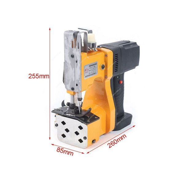 Portable Battery Operated Bag Closing Machine, GK9-890, 190W, 16000 RPM, Yellow