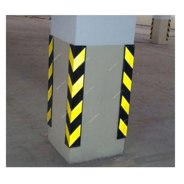 Parking Corner Guard, Rubber, 10MM Thk, 90MM x 90MM Wing Size, 1 Mtr Length, Yellow/Black Parking Corner Guard, Rubber, 10MM Thk, 90MM x 90MM Wing Size, 1 Mtr Length, Yellow/Black
