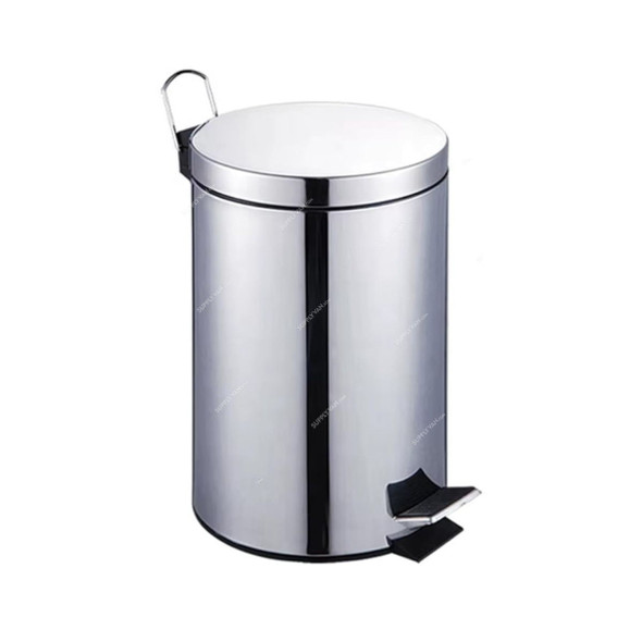 Akc Pedal Trash Bin, SS01-20, Stainless Steel, 20 Ltrs, Metallic Silver