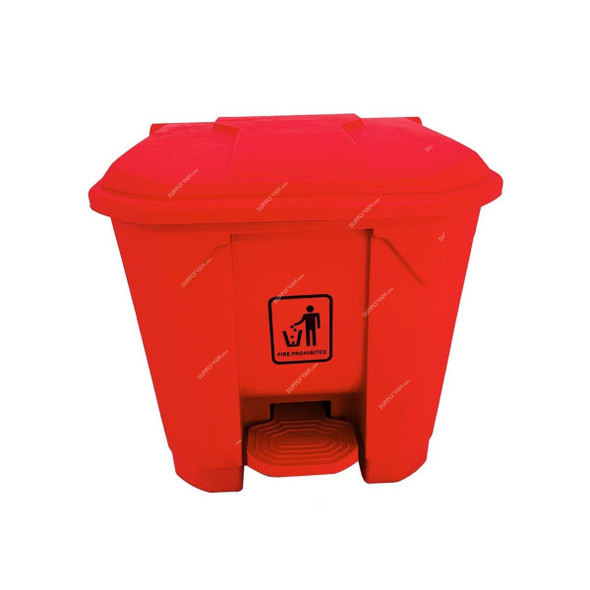 Akc Garbage Bin With Pedal, CHGC05R-30, Plastic, 30 Ltrs, Red Akc Garbage Bin With Pedal, CHGC05R-30, Plastic, 30 Ltrs, Red