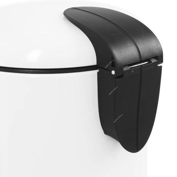 Akc Pedal Trash Bin, SS11W-27, Stainless Steel, 27 Ltrs, White/Black