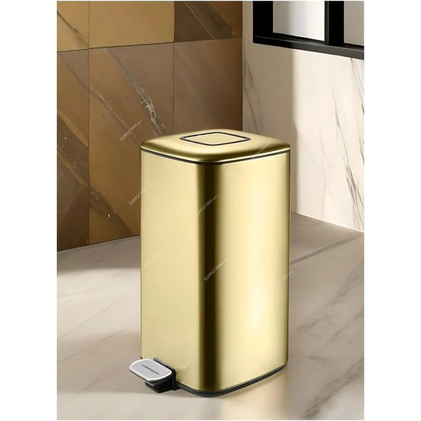 Eko Pedal Trash Bin, SS54D-20, Stainless Steel, 20 Ltrs, Champagne Gold Eko Pedal Trash Bin, SS54D-20, Stainless Steel, 20 Ltrs, Champagne Gold