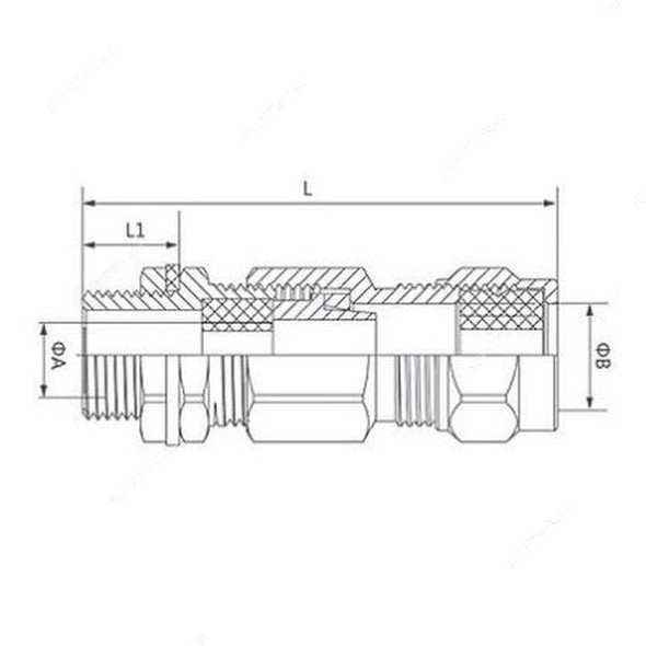 Warrior Explosion Proof Double Compression Cable Gland Set, Brass, IP68, M40 Thread Size, 15-33MM Wire Range Warrior Explosion Proof Double Compression Cable Gland Set, Brass, IP68, M40 Thread Size, 15-33MM Wire Range