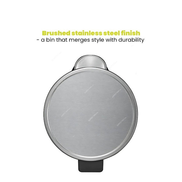 Eko Pedal Trash Bin, CHSS75-5, Stainless Steel, 5 Ltrs, Silver Eko Pedal Trash Bin, CHSS75-5, Stainless Steel, 5 Ltrs, Silver
