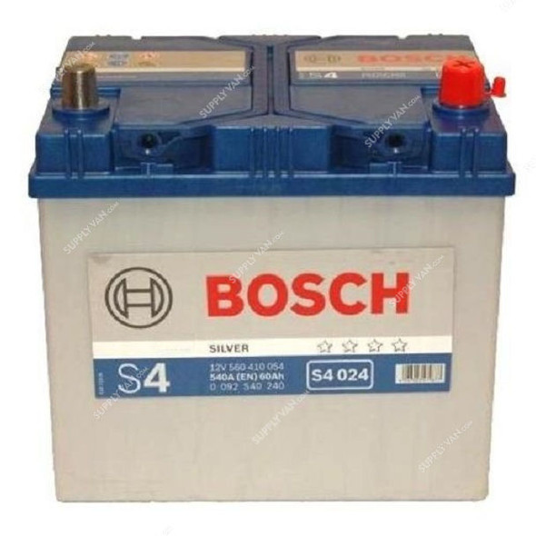 Bosch S4 024 Car Battery, 0092S40240, 55D23L, 12V, 60Ah, 540A