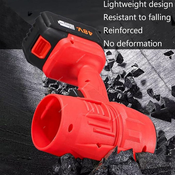 Portable Cordless Battery Powered Turbo Air Blower, 48V, 1x Battery, 1x Charger, Red