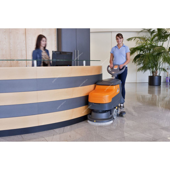 Taski Battery Operated Automatic Scrubber Drier, Swingo 455B, 900W, 43CM Working Width, 25 Ltrs Tank Capacity