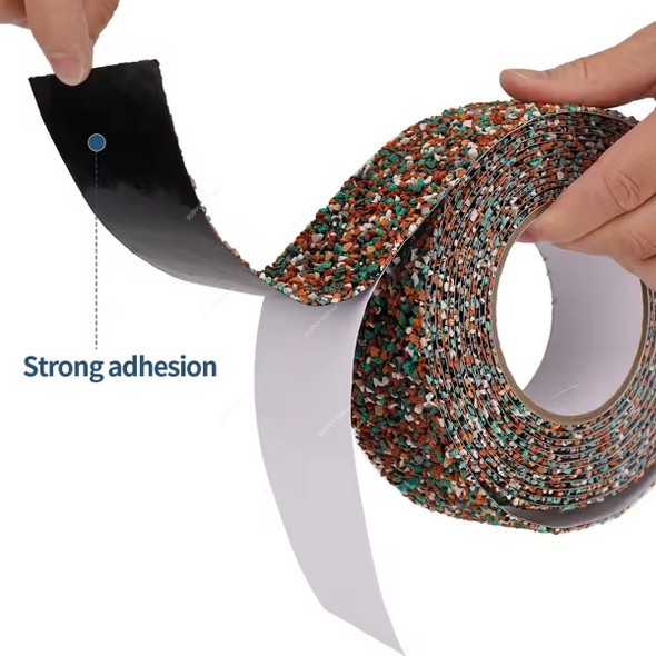 Anti-Slip Tape With Rubber Particles, 50MM Width x 5 Mtrs Length, Red