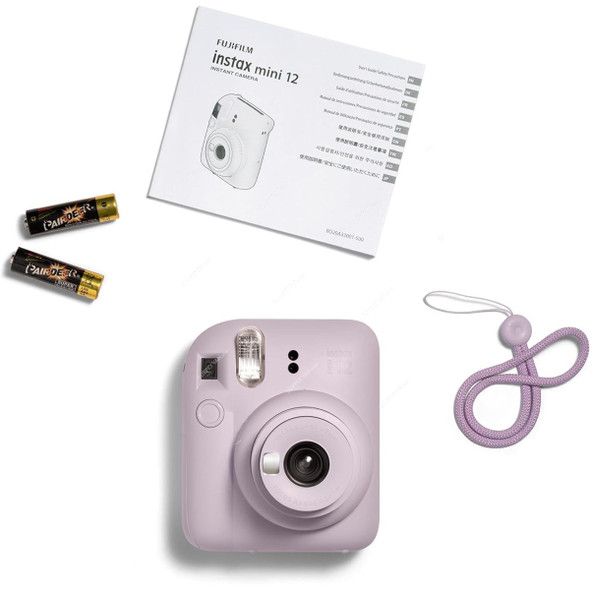 Instax Fujifilm Mini 12 Instant Camera, 62 x 46MM Print Size, 0.3 Mtrs Focus Range, Lilac Purple Instax Fujifilm Mini 12 Instant Camera, 62 x 46MM Print Size, 0.3 Mtrs Focus Range, Lilac Purple