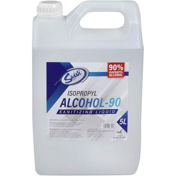 Swish Super 90% Isopropyl Alcohol Sanitizing Liquid, Cherry, 5 Ltrs