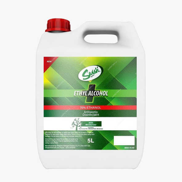 Swish Super 70% Ethyl Alcohol Sanitizing Liquid With 250ML Spray, Cherry, 5 Ltrs, 4 Pcs/Carton