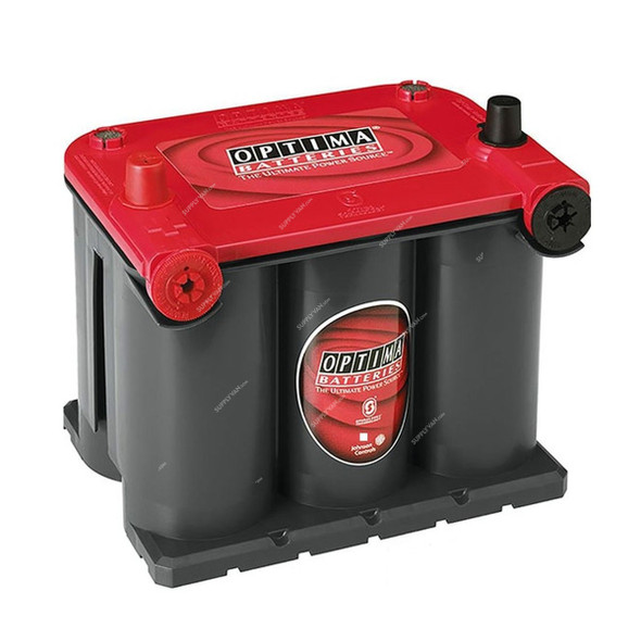 Optima RedTop Spiralcell AGM Starter Battery, RTU-3-7, 12V, 44Ah, 730A