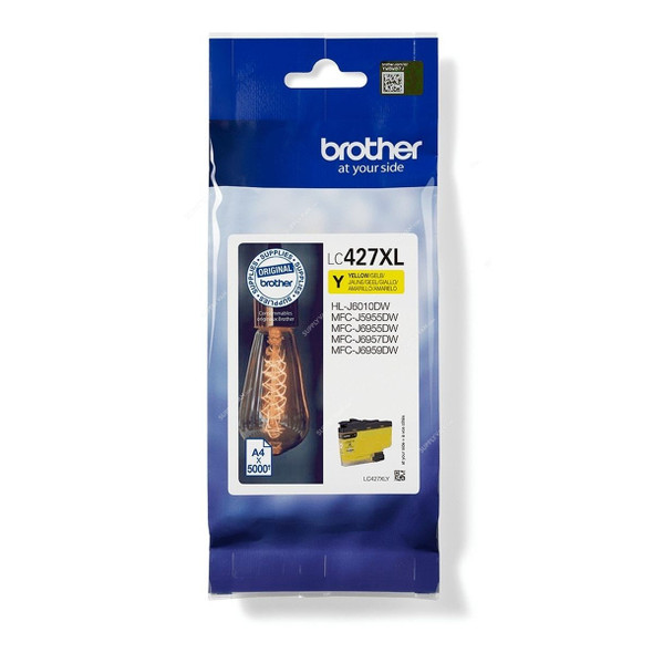 Brother Original High Yield Ink Cartridge, LC427XL, 5000 Pages, Yellow