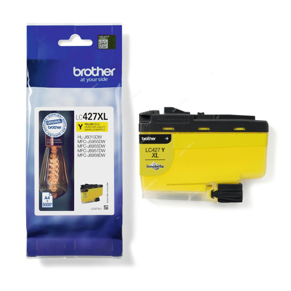 Brother Original High Yield Ink Cartridge, LC427XL, 5000 Pages, Yellow