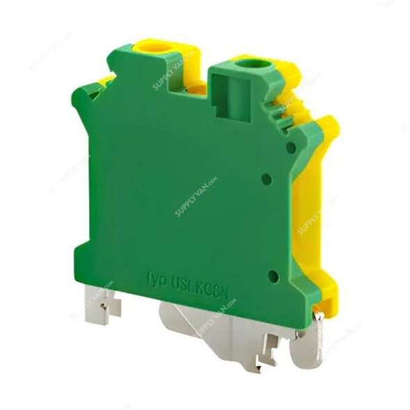 Rail Mounting Connector, 6MM, Yellow/Green, 50 Pcs/Pack