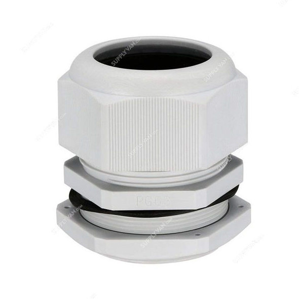 PVC Gland, PG-63, 71MM Outer Dia, 42-54MM Cable Size, White, 10 Pcs/Pack