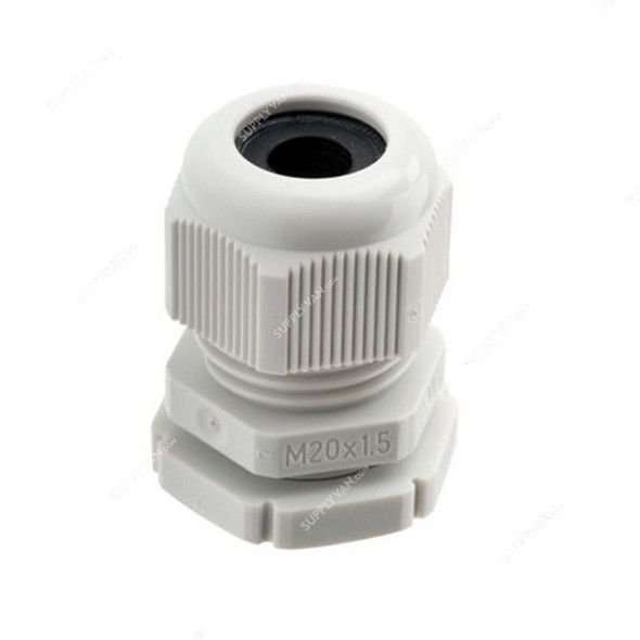 PVC Gland, PG-M20, 6-12MM Cable Size, White, 100 Pcs/Pack