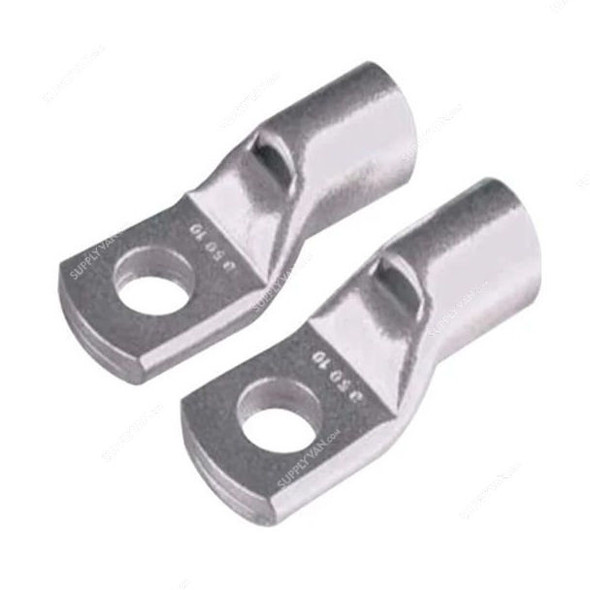 Cable Lug, Copper, 95 SQ.MM x 10MM Stud Size, Tin Plated, 50 Pcs/Pack