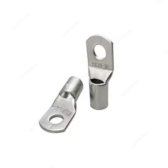 Cable Lug, Copper, 70 SQ.MM x 10MM Stud Size, Tin Plated, 50 Pcs/Pack