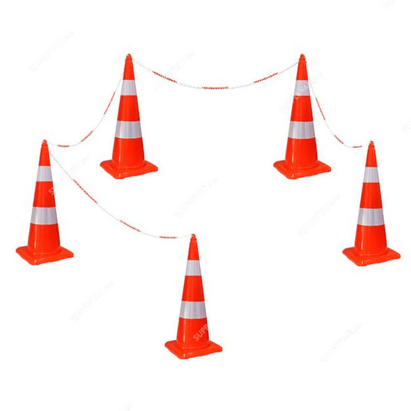 Evelux Unbreakable Traffic Cone, 12325-TK-R2, PVC, 90CM Height, 38.5 x 38.5CM Base Size, Orange