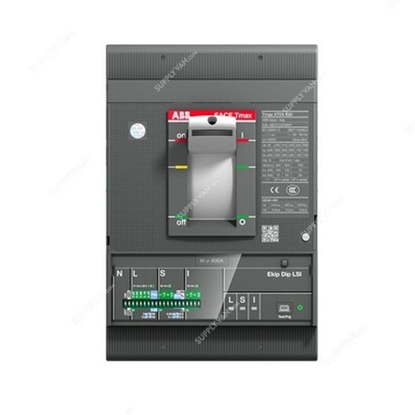 Abb XT5S 400 Ekip Dip LS/I Moulded Case Circuit Breaker, 1SDA100423R1, 3 Pole, 690VAC, 320A, 50kA