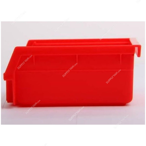 Excellent Plastic Storage Bin, EP011, Polypropylene, S, 5CM Height x 10.5CM Width x 11CM Length, Red