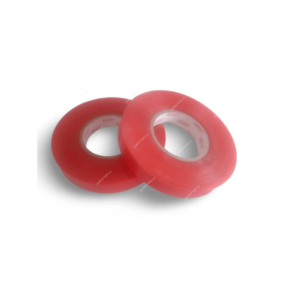 Texo Double Sided Tape, 24MM Width x 50 Mtrs Length, Red
