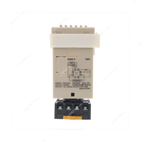 Omron Digital Timer Delay Relay, DH48S-S, 220VAC, 0.1 Sec-99 Hrs Range