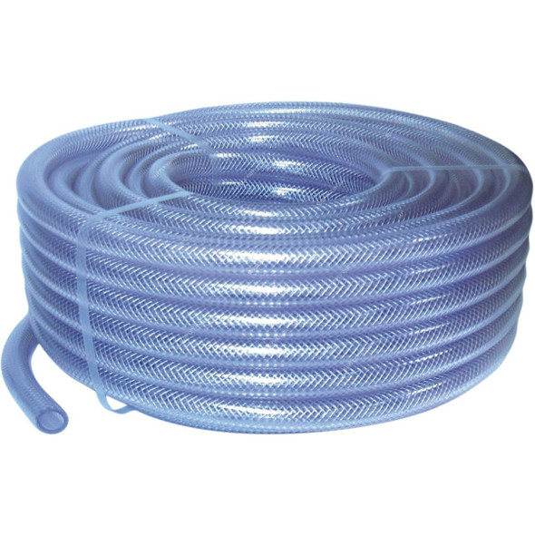 Italflex Nylon Braided PVC Reinforced Hose, IFPN-12, 8 Bar, 19MM ID x 100 Mtrs Length, Clear